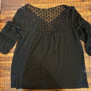 Sheer Black Lace Top